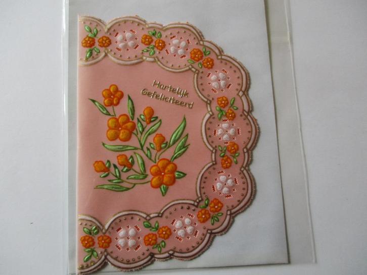 nr 137 pergamano felicitatie kaart, Hobby en Vrije tijd, Kaarten | Zelfgemaakt, Nieuw, Overige thema's, Ophalen of Verzenden
