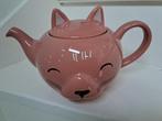 Theepot poes, zalmroze., Huis en Inrichting, Keuken | Servies, Ophalen of Verzenden, Nieuw, Overige stijlen, Overige typen