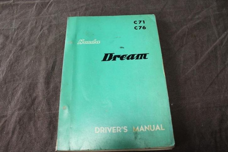 Honda Dream C71 C76 1960  motorycle driver's manual CS71 76, Motoren, Handleidingen en Instructieboekjes, Honda, Ophalen of Verzenden