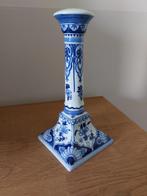 Rijk versierde kandelaar (Delfts blauw), Ophalen of Verzenden, Koper of Brons