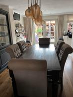 Royale Eettafel met 6 eetkamerstoelen, Ophalen, Gebruikt, 200 cm of meer, 50 tot 100 cm