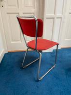 Vier Gispen stoelen met buisframe, Ophalen, Gebruikt, Vintage modern, Stof