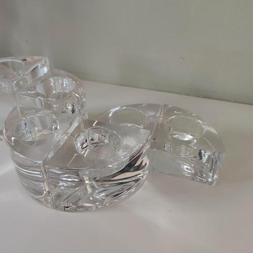 Set van 6 Orrefors kaarsenhouders, design: Helene Krantz, Huis en Inrichting, Woonaccessoires | Kandelaars en Kaarsen, Zo goed als nieuw
