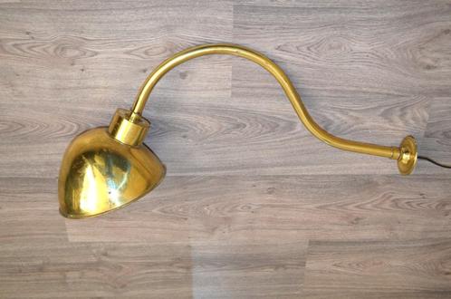 Gouden XXL Etalagelamp - Art-Deco - Industrieel - Regency, Huis en Inrichting, Lampen | Wandlampen, Gebruikt, Metaal, Ophalen of Verzenden
