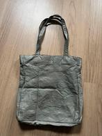 Beige grijs echt lederen tas handtas tassen leer Bandolera, Sieraden, Tassen en Uiterlijk, Verzenden, Gebruikt, Beige, Handtas