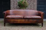 Traditioneel Engelse design Club bank, Ophalen, Bruin, Leer, Zo goed als nieuw