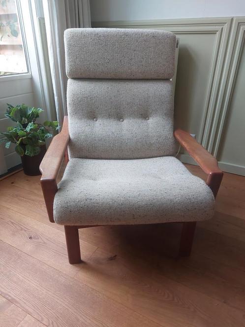 Deense design fateuil van Glostrup hoge rugleuning, Huis en Inrichting, Fauteuils, Zo goed als nieuw, Stof, 75 tot 100 cm, Ophalen