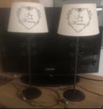 Tafellamp 2x. Identieke set van 2 stuks, Ophalen, Zo goed als nieuw, Minder dan 50 cm