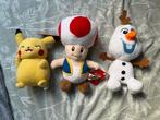 Knuffels Toad, Pikachu, Olaf, Ophalen of Verzenden, Zo goed als nieuw, Overige typen