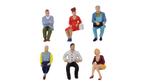 LGB PIKO MARKLIN 6 Zittende figuren schaal 1:25 figuren scha, Ophalen of Verzenden, Gelijkstroom of Wisselstroom, Overige merken