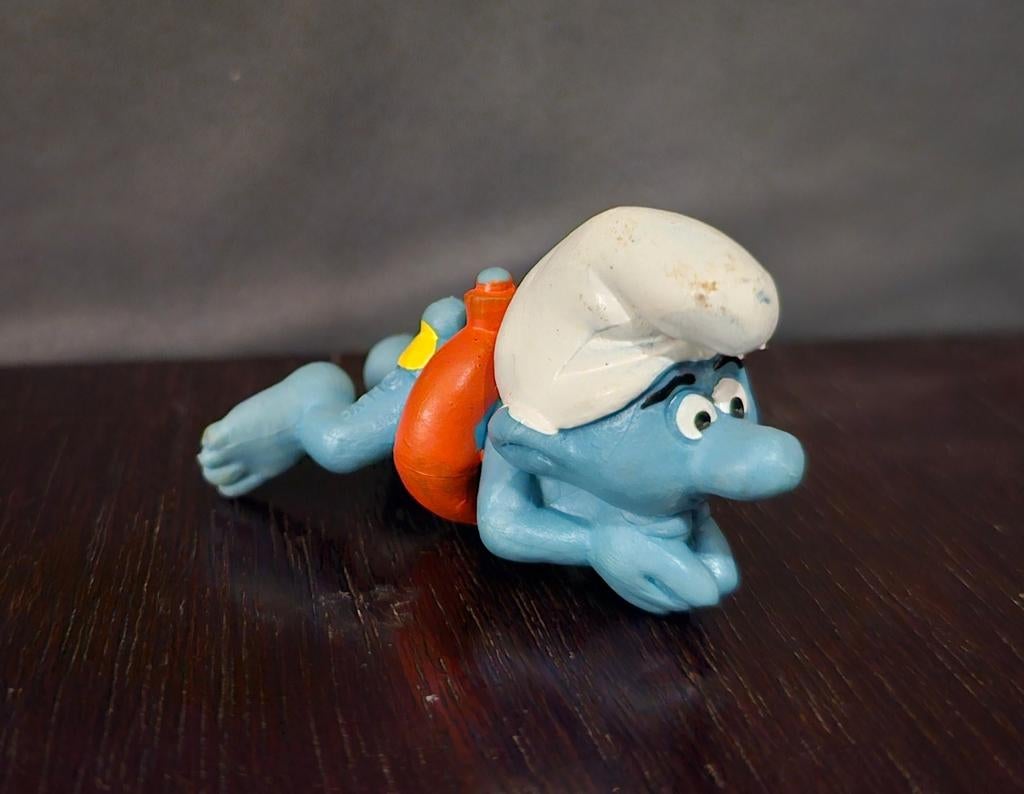 Smurf met Zwemband - Vintage Figuurtje, Verzamelen, Ophalen of Verzenden, Zo goed als nieuw, Overige Smurfen, Poppetje, Figuurtje of Knuffel