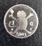 1 gulden Beatrix met leeuw en vlag 2001, Postzegels en Munten, Munten | Nederland, 1 gulden, Ophalen of Verzenden, Koningin Beatrix