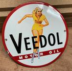 Emaille bordje VEEDOL motor oil formaat deurpostje, Verzamelen, Ophalen of Verzenden, Reclamebord