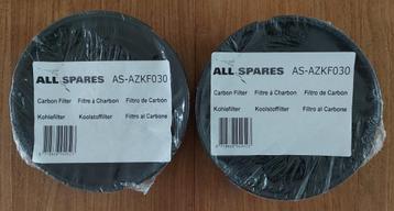 4 afzuigkap koolstof filters AS-AZKF030 zwart van AllSpares