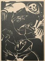 Jan-Frans Cantré (1886-1931) Houtsnede 'Aan de alcohol' ~19, Ophalen of Verzenden