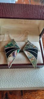 Vintage  abalone oorbellen Mexico., Sieraden, Tassen en Uiterlijk, Oorbellen, Ophalen of Verzenden, Zo goed als nieuw, Overige materialen