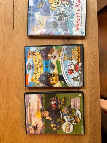Dvd’s voor kinderen (brandweerman Sam,Paw Petrol,Woezel&Pip) beschikbaar voor biedingen