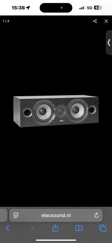 elac debut 2.0 db62-bk center speaker beschikbaar voor biedingen