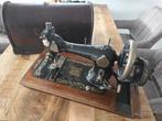 Antieke Singer naaimachine met koffer, Ophalen of Verzenden