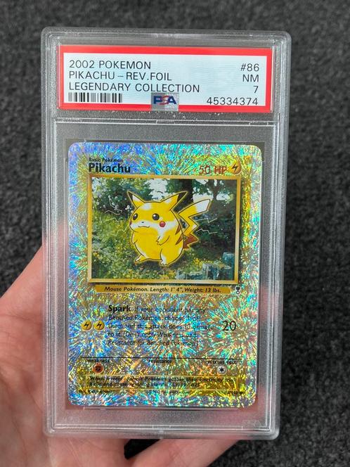 Pokémon PSA 7 Pikachu Rev. holo #86 legendary collection, Hobby en Vrije tijd, Verzamelkaartspellen | Pokémon, Zo goed als nieuw