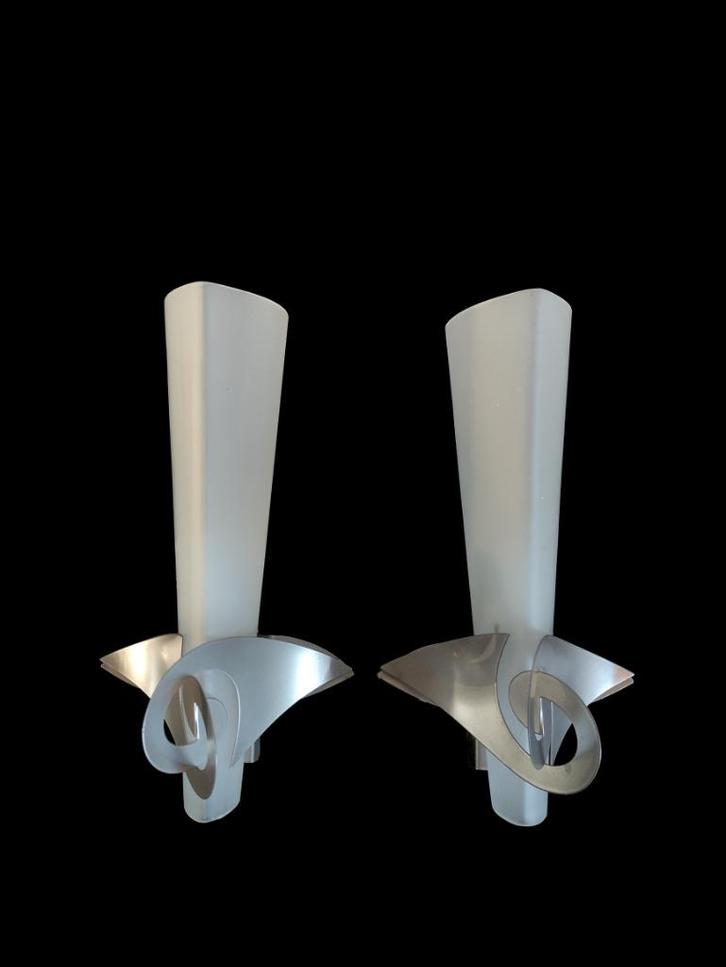 Fantastische vintage Murano Terzani Phantom design wandlamp, Huis en Inrichting, Lampen | Wandlampen, Gebruikt, Glas, Metaal, Ophalen of Verzenden