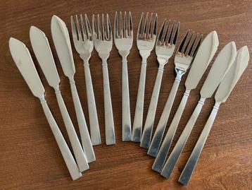 Sola 6-delig visbestek 18/10 staal zilverkleurig beschikbaar voor biedingen