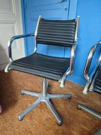 Vintage design bureaustoel of eetkamerstoel, Huis en Inrichting, Bureaustoelen, Ophalen, Gebruikt, Zwart