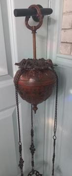Zware antieke bronzen hanglamp, bouwpakket, Ophalen of Verzenden