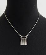 Zilveren vossenstaart schakelketting met hanger 925 zilver, Ophalen of Verzenden, Zilver, Zilver, Met hanger