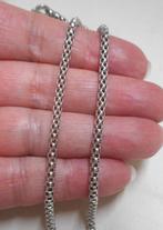 Zilveren bicolor collier ketting met steentjes nr.1231, Met hanger, Overige kleuren, Verzenden, Zo goed als nieuw