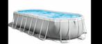 Intex prism frame opbouwzwembad ovaal L610xB305xH122, Tuin en Terras, Zwembaden, 300 cm of meer, 400 cm of meer, Gebruikt, Opzetzwembad