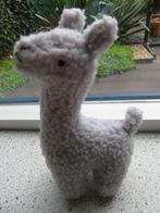 Lama alpaca merk Jollein licht grijs wollig meet ca 20 cm, Ophalen of Verzenden, Zo goed als nieuw, Overige typen