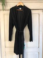 Mooie zgan diepzwarte velourse badjas Hema Mt L / XL, Ophalen of Verzenden, Zo goed als nieuw, Maat 46/48 (XL) of groter