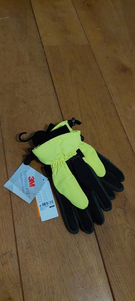 Ski handschoenen 3M Thinsulate geel/zwart - maat 134/140, Kinderen en Baby's, 134 t/m 140, Jongen of Meisje, Zo goed als nieuw