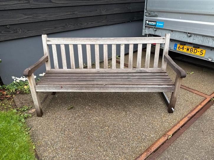 Houten Tuinbank, Tuin en Terras, Tuinbanken, Gebruikt, Hout, Ophalen