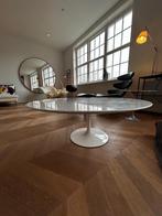 Tulip salon tafel met rond marmeren blad wit - 110cm, Huis en Inrichting, Tafels | Salontafels, Ophalen, Gebruikt, Rond, Modern