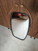 Mooie Spiegel met Leren Riem - Zwart/Bruin, Huis en Inrichting, Ophalen, Minder dan 50 cm, Zo goed als nieuw, Minder dan 100 cm