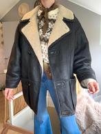 Vintage bomberjack L lammy coat winterjas, -, Zwart, -, Maat 42/44 (L)