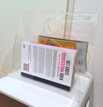 Plexiglas vintage lectuurbak krantenbak tijdschriften houder beschikbaar voor biedingen