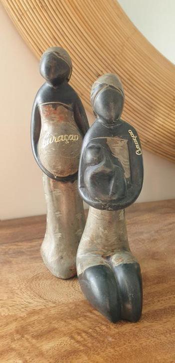 Curacao Beelden Set, Antiek en Kunst, Kunst | Beelden en Houtsnijwerken, Ophalen of Verzenden