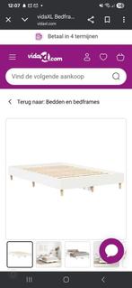 Wit Houten Bedframe 120/200, Ophalen, Wit, Onbekend, Nieuw