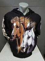 Zwart vest, Paarden, printvest, Ophalen of Verzenden, Nieuw, Overige maten, Zwart