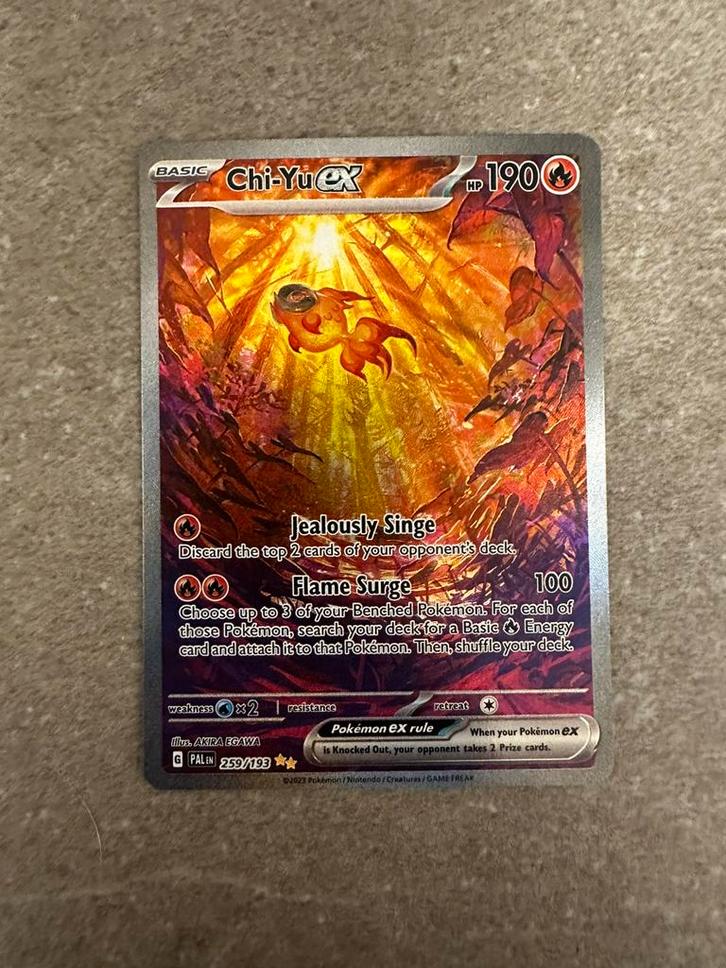 Chi-Yu 259/193 pokemon, Hobby en Vrije tijd, Verzamelkaartspellen | Pokémon, Zo goed als nieuw, Meerdere kaarten, Ophalen of Verzenden