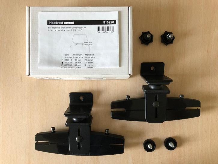 2x Brodit Hoofdsteun montage voor multimedia beeldschermen, Auto diversen, Auto-accessoires, Ophalen of Verzenden