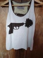 Khusibu crème tanktop shirt van hennep/katoen S M, Khusibu, Ophalen of Verzenden, Gedragen, Maat 36 (S)
