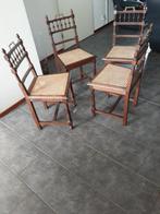 antieke eetkamerstoelen met webbing (vlechtwerk) zittingen, Ophalen