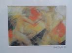 Kleurige litho naakte vrouw en man, Tineke Baghuis, nr 7-75, Antiek en Kunst, Kunst | Schilderijen | Klassiek, Verzenden