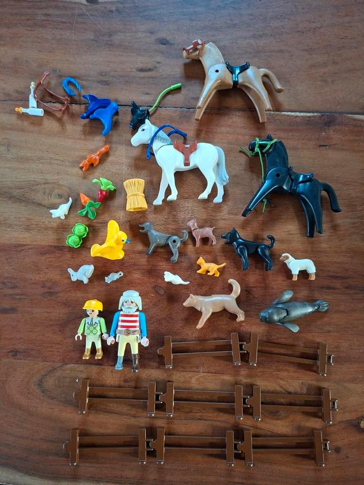 Playmobil dieren paarden hek groente poppetjes boerderij, Kinderen en Baby's, Speelgoed | Playmobil, Gebruikt, Los playmobil, Ophalen of Verzenden