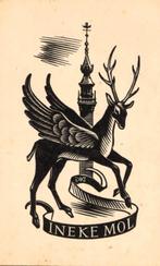 Dirk van Gelder houtgravure ex libris Veere Walcheren, Antiek en Kunst, Ophalen of Verzenden