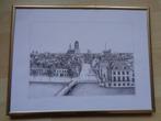 Tekening Zicht op de Koelikerk Leiden, Han van Buuren, Ophalen of Verzenden